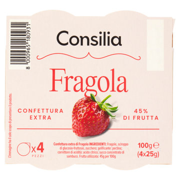 Consilia Confettura di Fragole 4x25 g