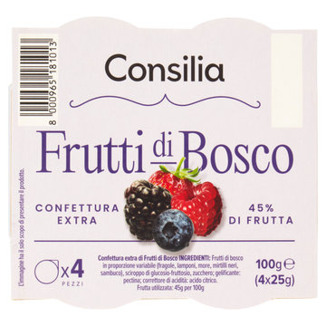 Consilia Confettura di Frutti di Bosco 4x25 g