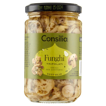 Consilia Funghi Champignon Trifolati in Olio di Semi di Girasole 285 g