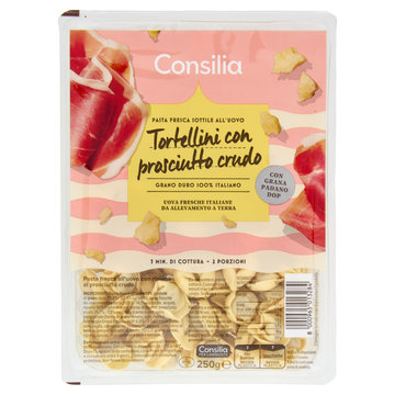 Consilia Tortellini con Prosciutto Crudo e Grana Padano 250 g