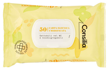 Consilia Carta Igienica Umidificata 50 pezzi