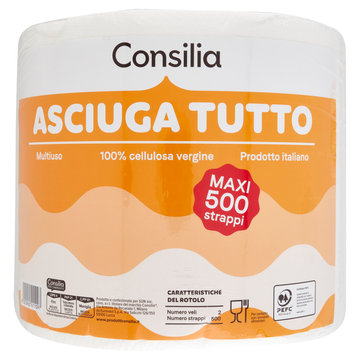 Consilia Asciugatutto 2 Veli Bobina 500 Strappi