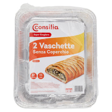Consilia Saper Scegliere Vaschette Senza Coperchio 8 porzioni 2 pz
