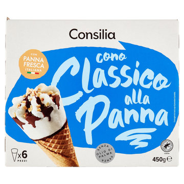 Consilia 6 Coni di Gelato Panna 450 g