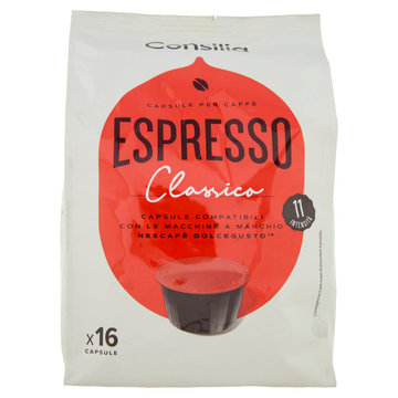 Consilia Caffe in Capsule Espresso Classico Compatibili Dolce Gusto 16 pezzi