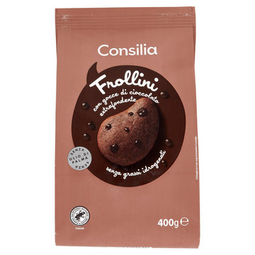 Consilia Frollini con Gocce di Cioccolato Extra Fondente 400 g