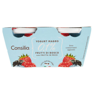 Consilia Yogurt Magro 0,1% Frutti di Bosco 2x125 g