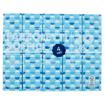 Consilia Fazzoletti di Carta 4 Veli 9x30 pacchetti