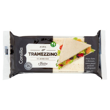 Consilia Pane per Tramezzini Bianco con Olio di Oliva 250 g