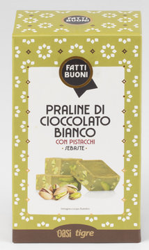 Praline cioccolato bianco con pistacchi Fatti buoni 100gr