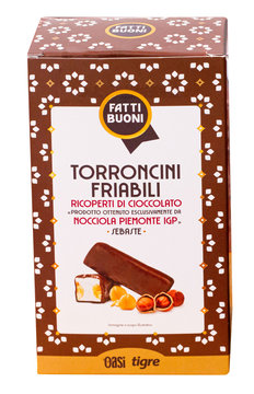 Torroncini Friabili ricoperti di cioccolato con Nocciole IGP Fatti Buoni 100gr